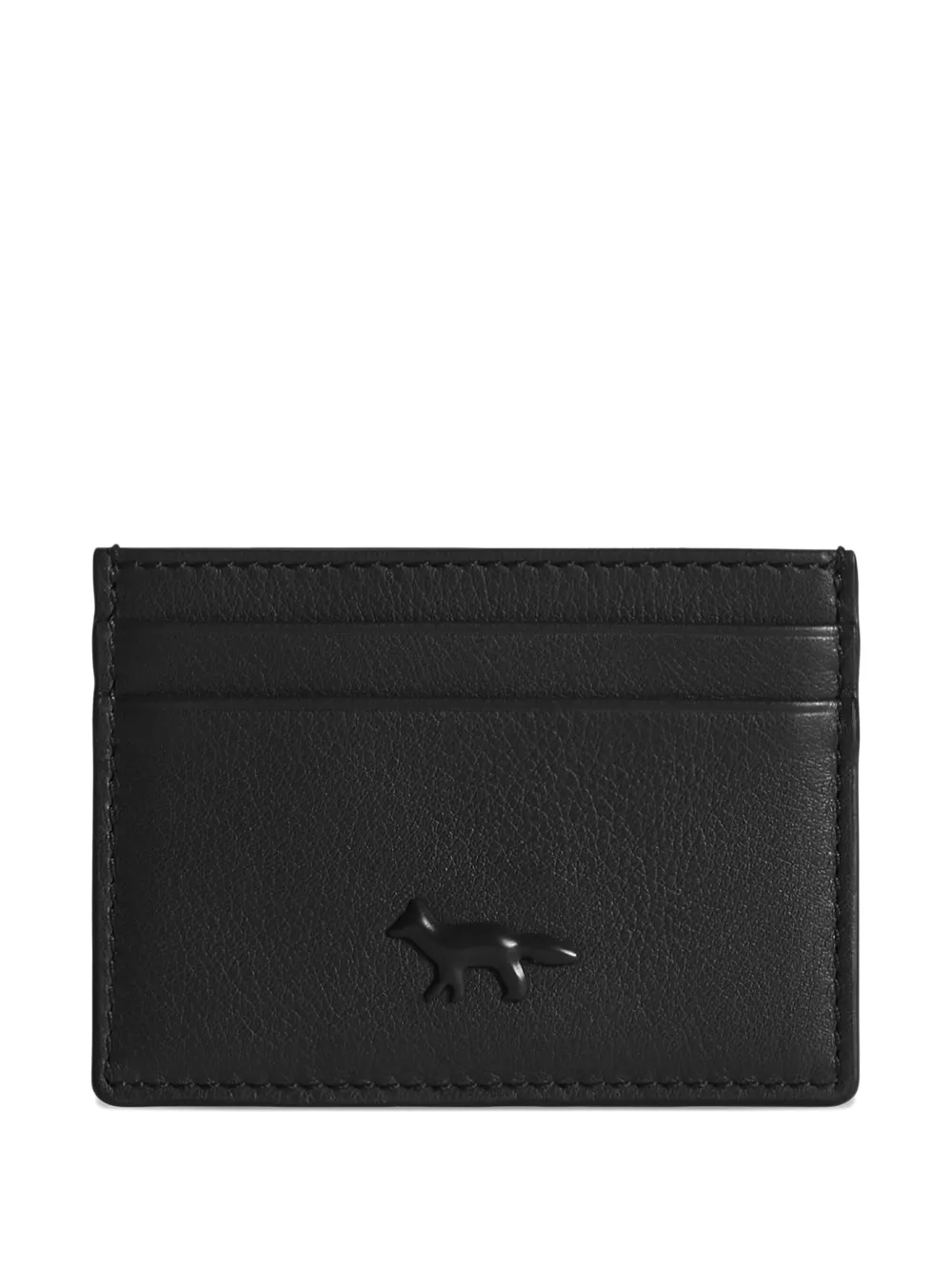 Maison Kitsuné embossed leather card holder | Black | Image 1