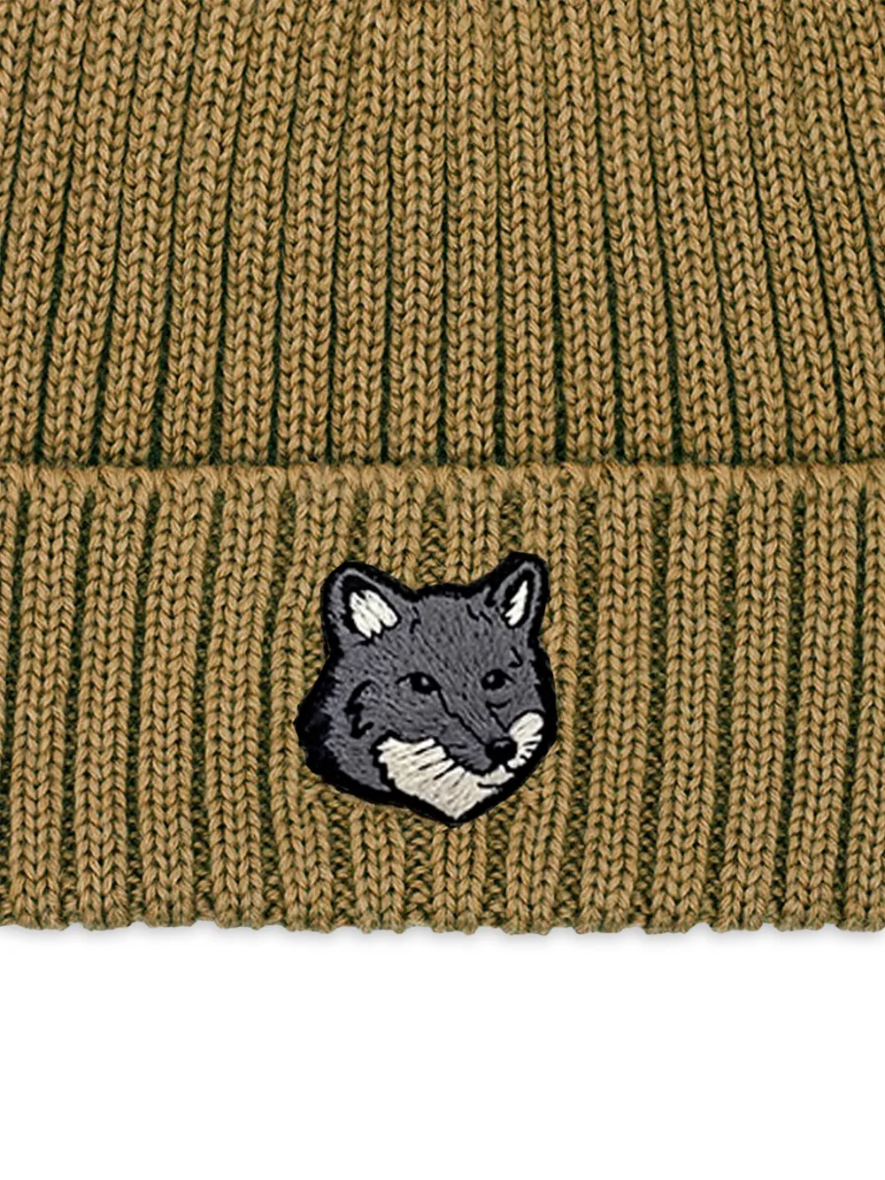 Maison Kitsuné fox-head ribbed beanie | Image 2