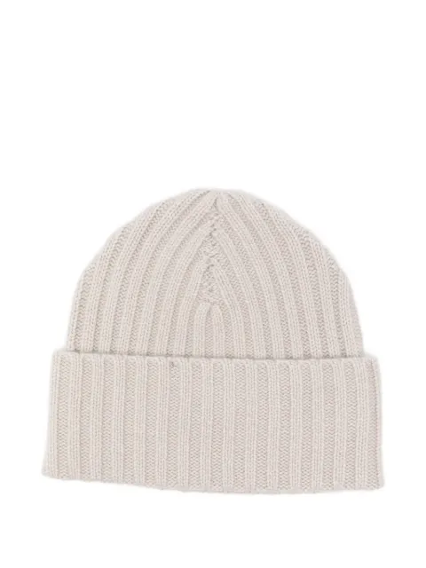 Liska ribbed cashmere beanie hat 