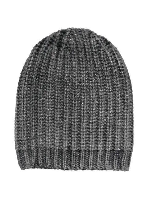 Avant Toi metallic-threading ribbed beanie