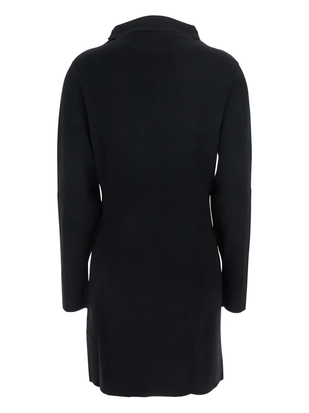 P.A.R.O.S.H. turtleneck wool cashmere midi dress - Zwart