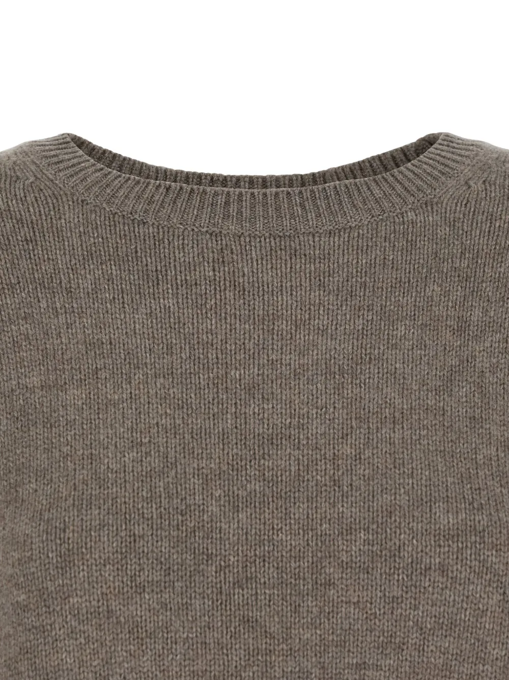 Lisa Yang Cashmere Knit Sweater With Contrast Trim And Oversized Fit In Brown