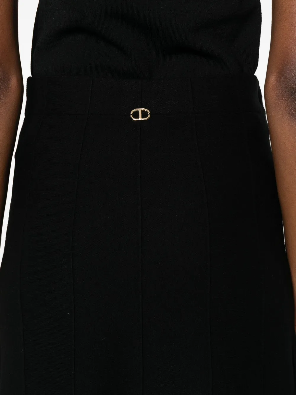 TWINSET Midi-rok met kant Zwart