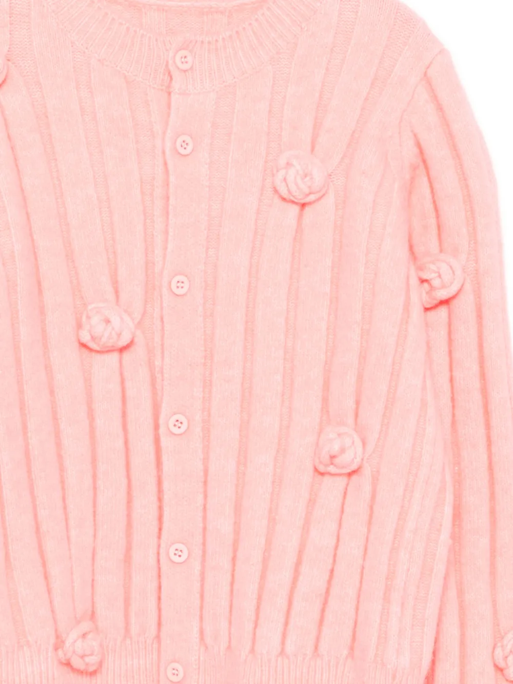 Jnby By Jnby Floral-embellished Cardigan In Pink