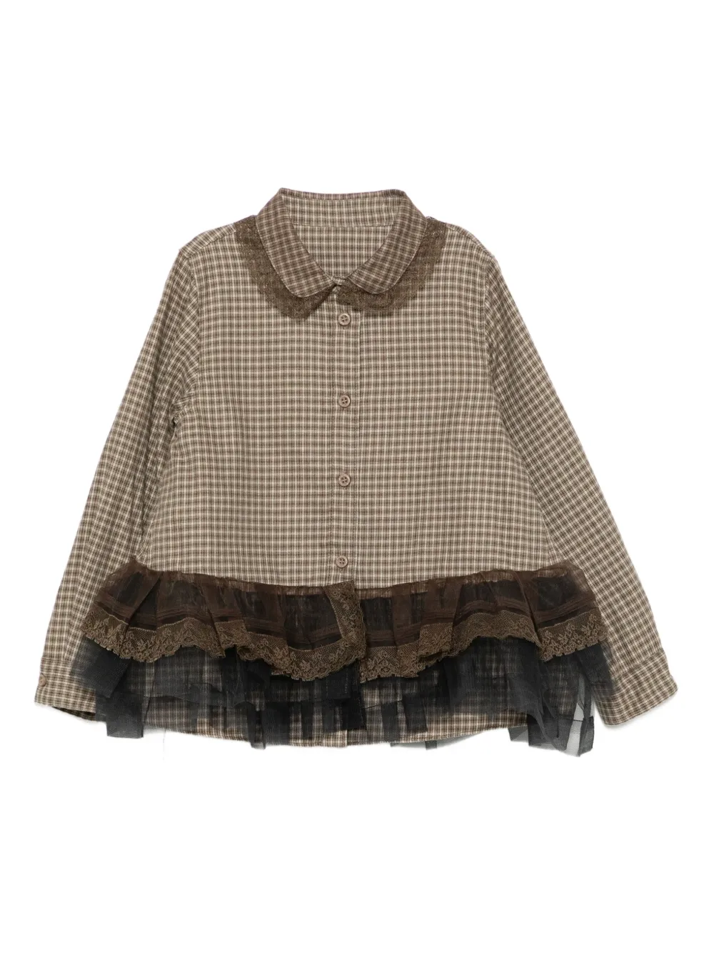 jnby by JNBY checked print shirt | Brown | Image 1