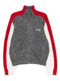CROQUIS wool spliced cardigan - Grey