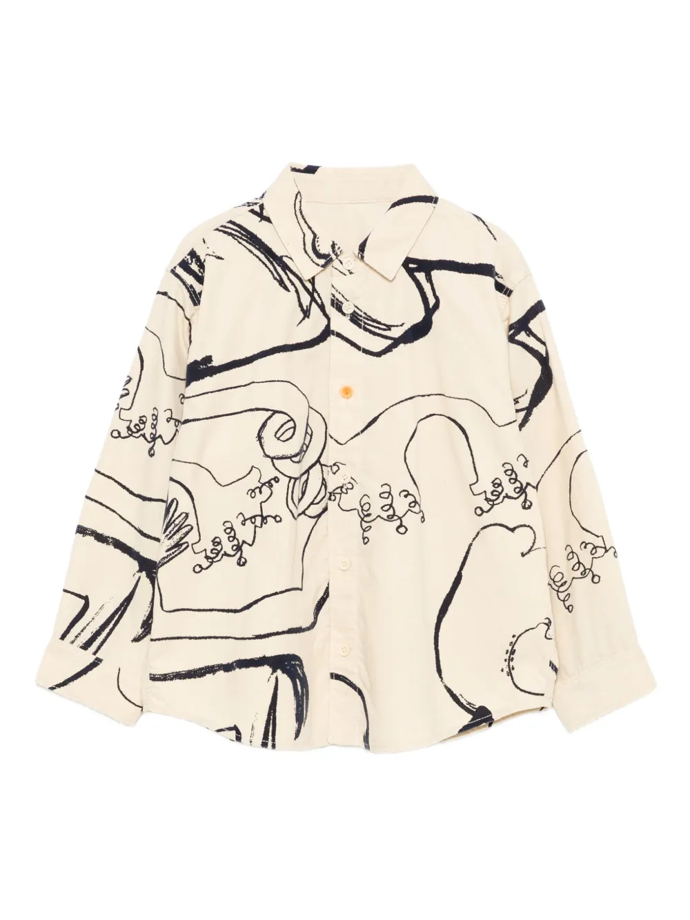 Jnby By Jnby Kids' All-over Graphic Print Blouse In Neutral