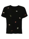 JNBY graphic-embroidered T-shirt - Black