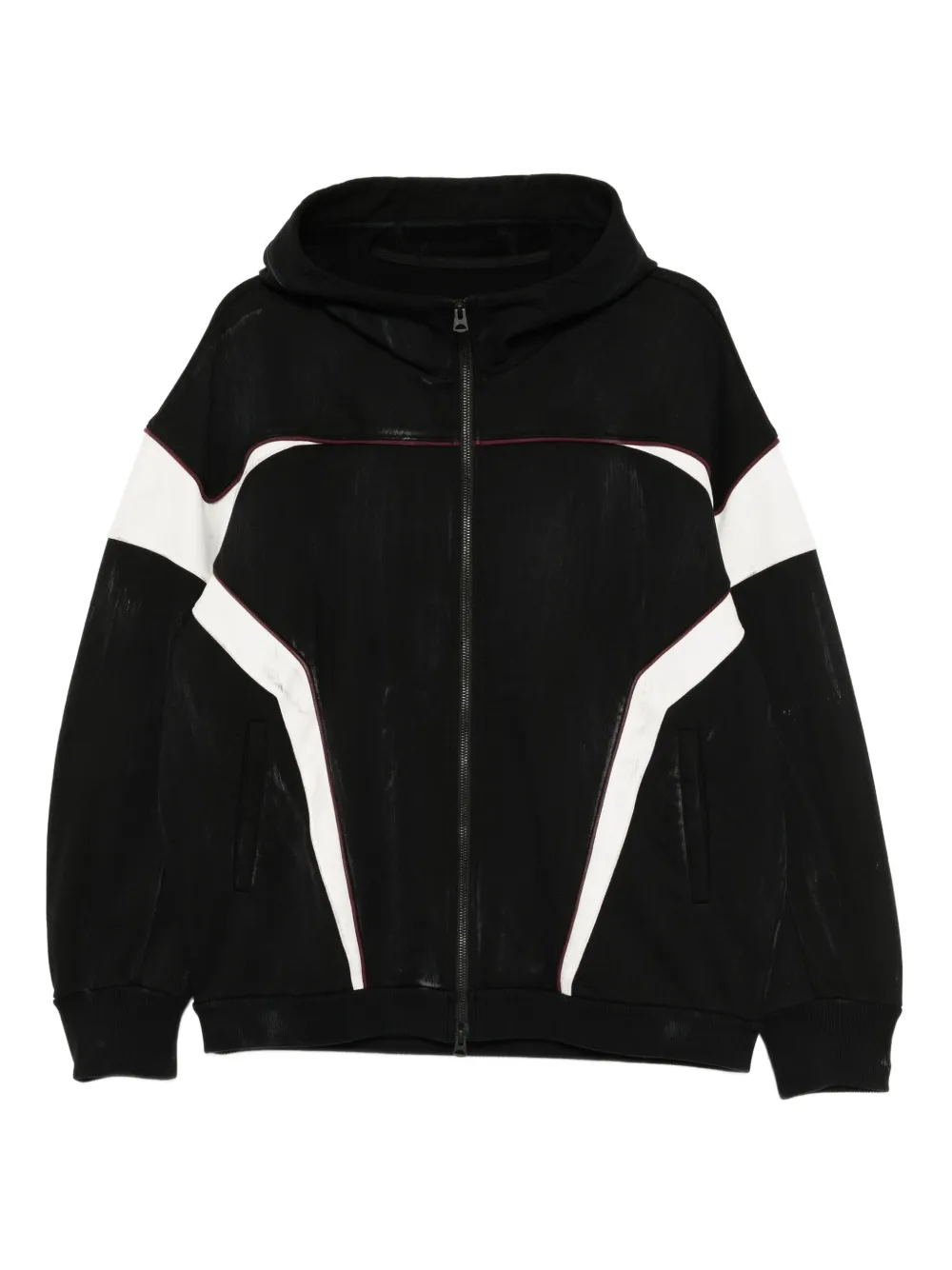 CROQUIS dirty-wash designed hoodie - Black