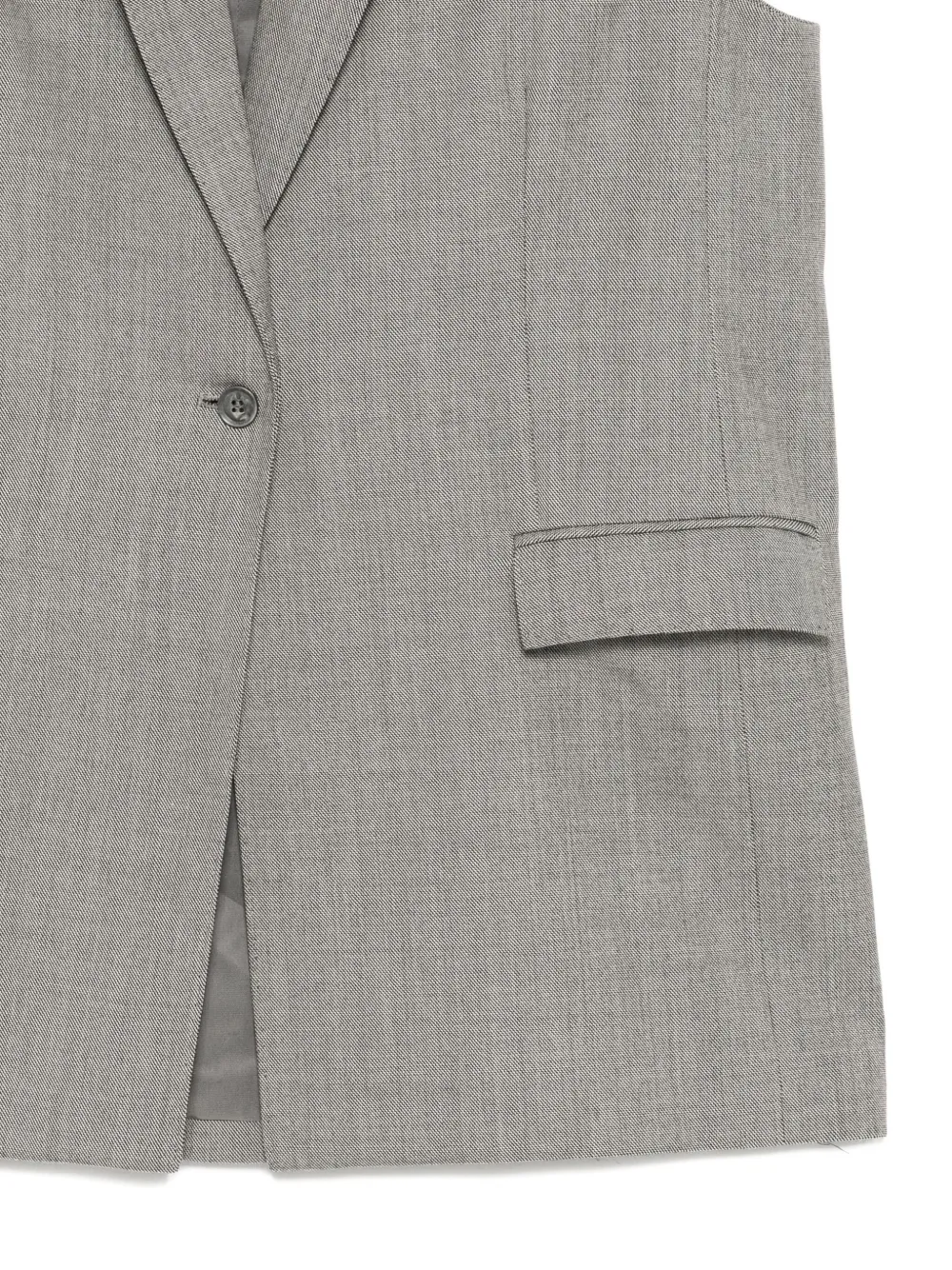 Jnby Wool Waistcoat In Gray
