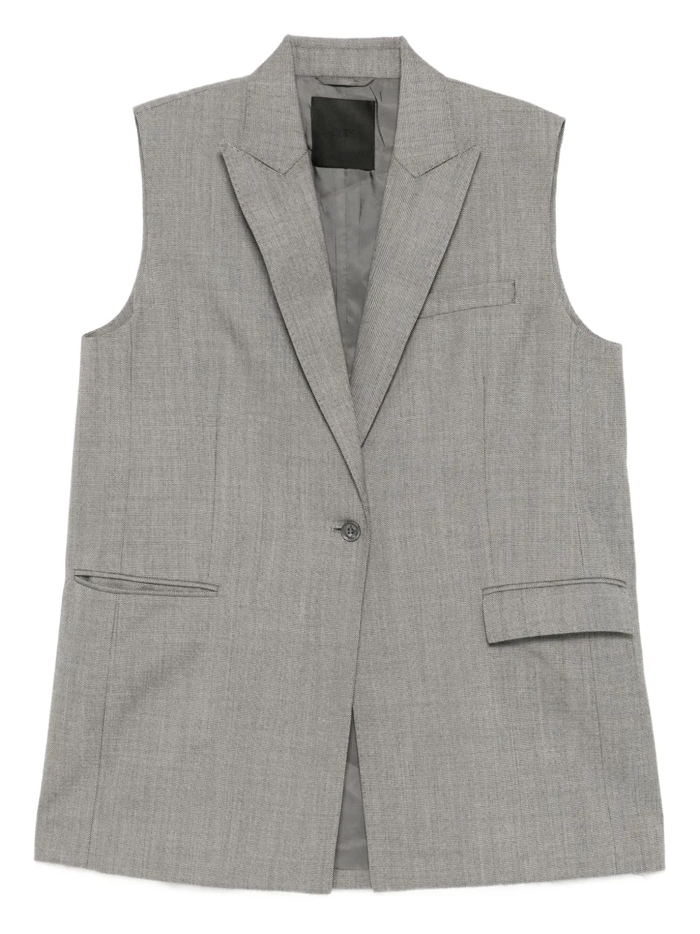 Jnby Wool Waistcoat In Gray
