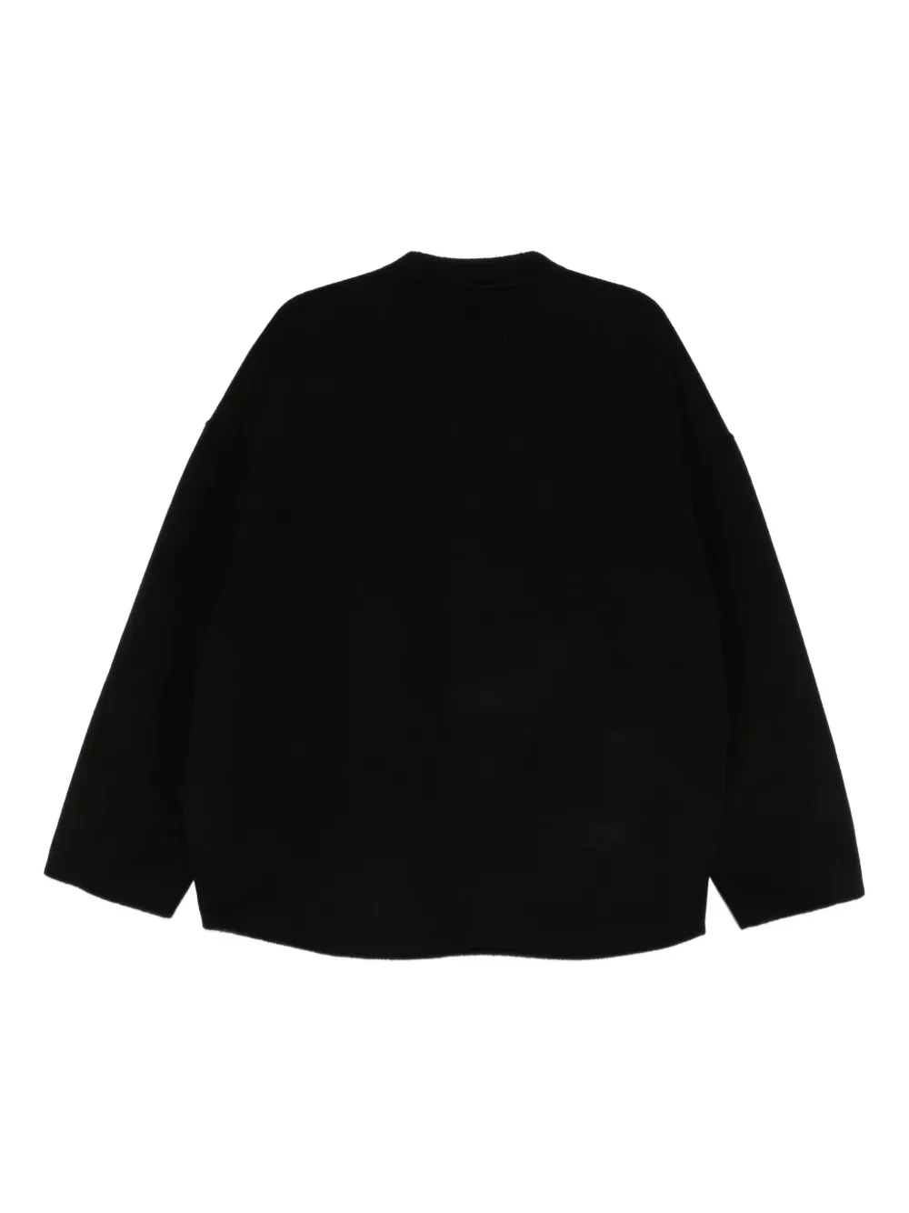 Croquis Cross-collar Wool Jacket In Black