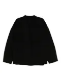 CROQUIS cross-collar wool jacket - Black