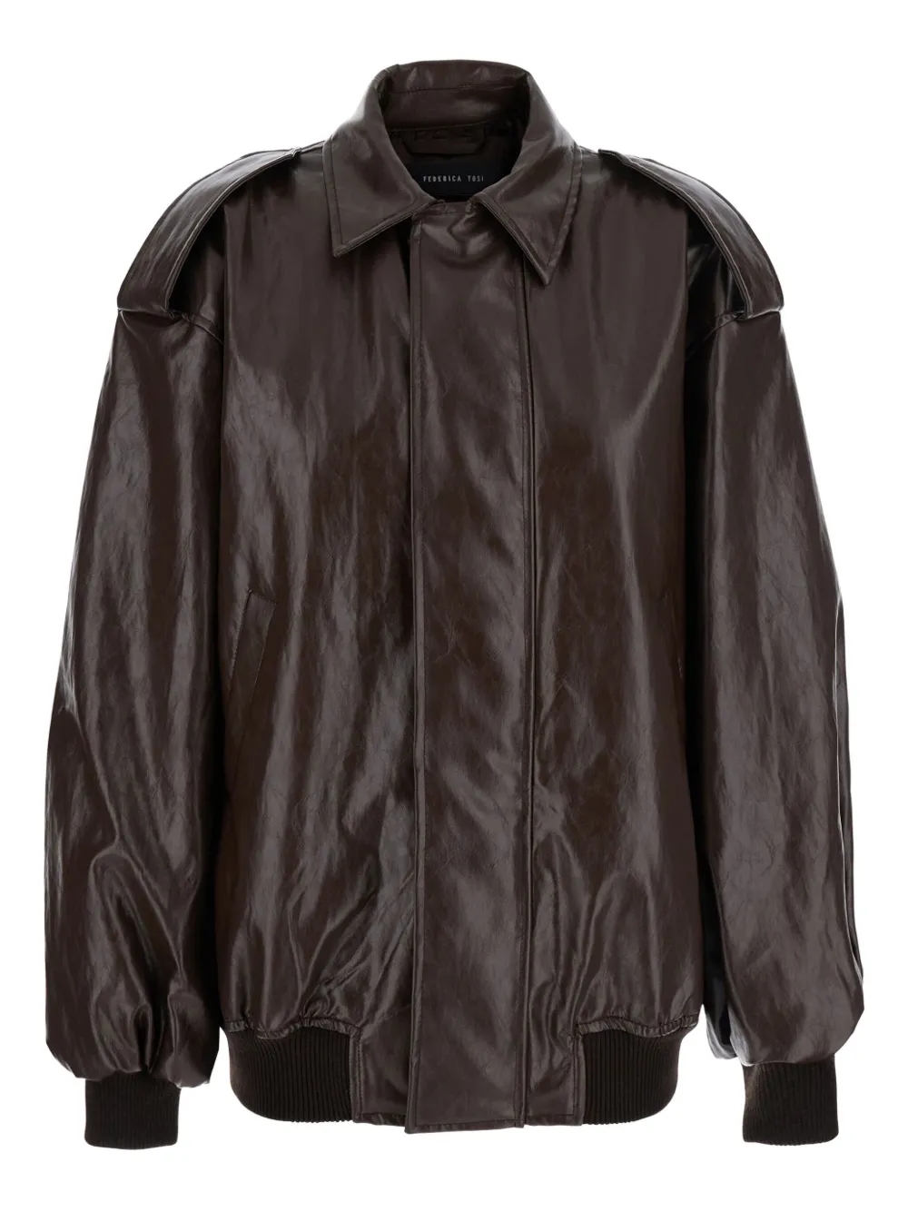Federica Tosi leather bomber jacket | Marrom | Image 1