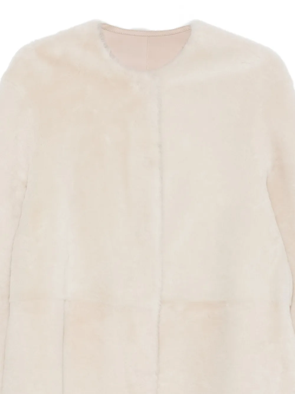 Manzoni 24 Omkeerbare jas van lamswol Beige