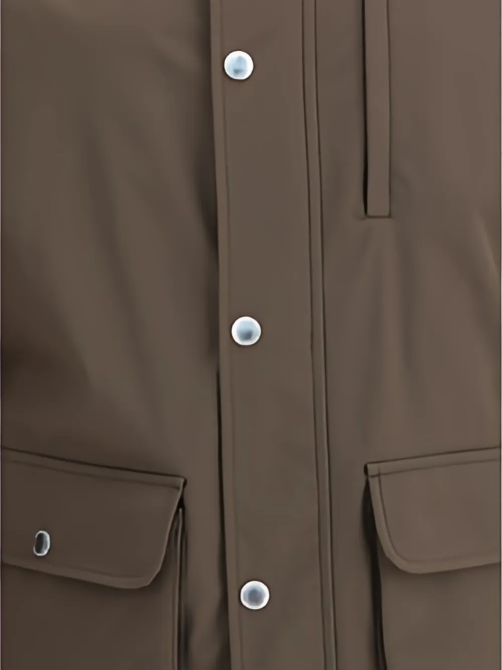 Brunello Cucinelli Men Stretch Membrane Nylon Jacket In Brown