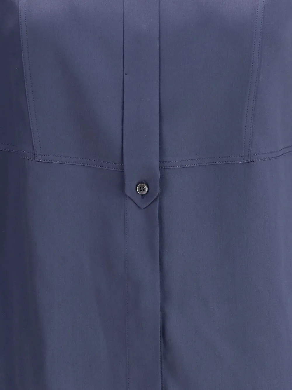 Brunello Cucinelli Long-sleeve Silk Shirt In Blue