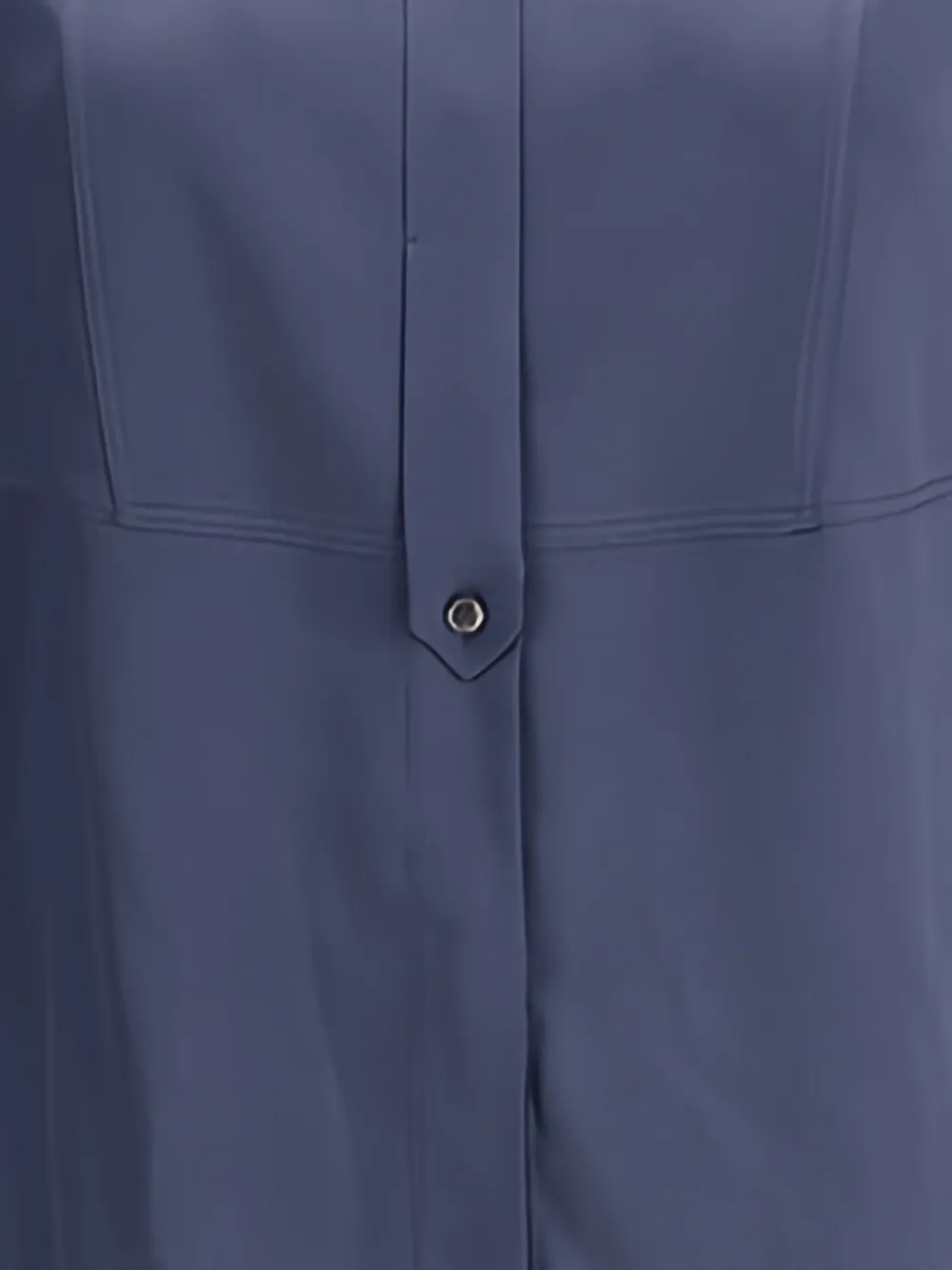 Brunello Cucinelli Long-sleeve Silk Shirt In Blue