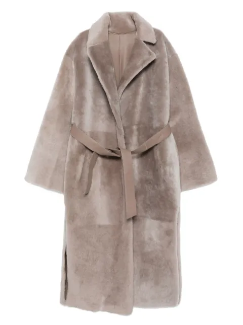 Manzoni 24 belted shearling coat