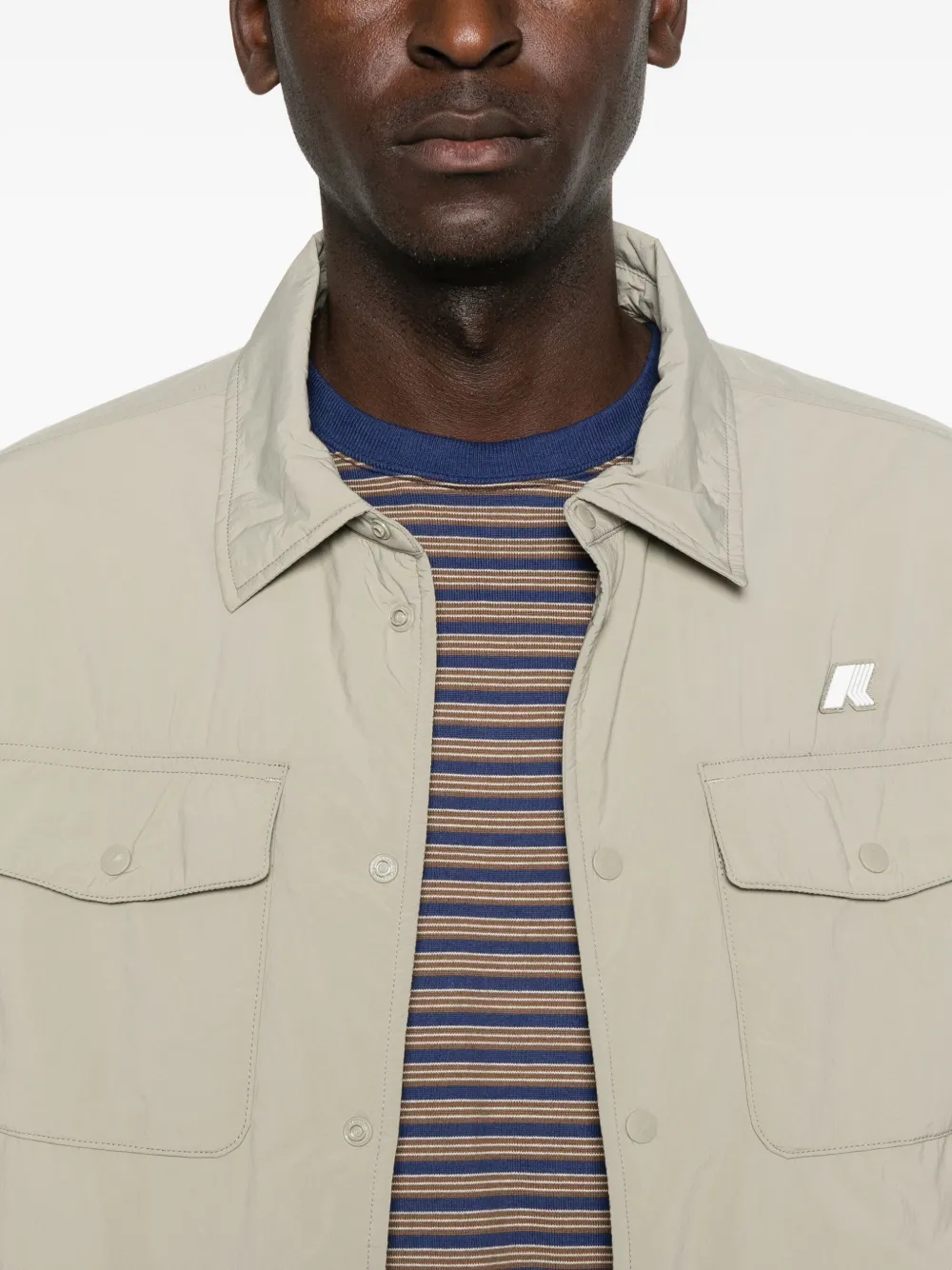 K-Way Overhemd met klepzak Beige