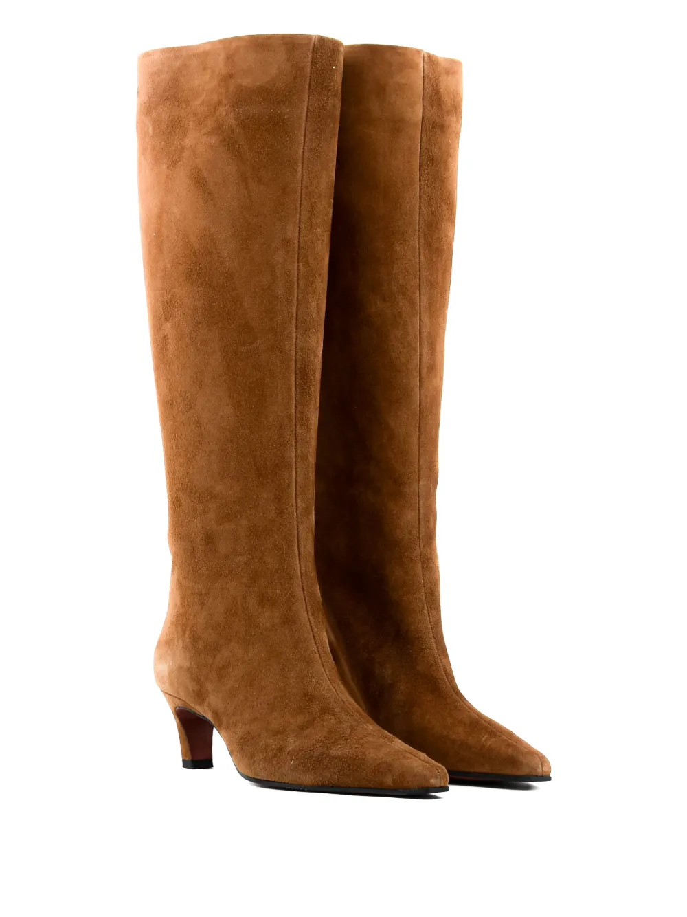 Paul Warmer heeled suede boots Brown