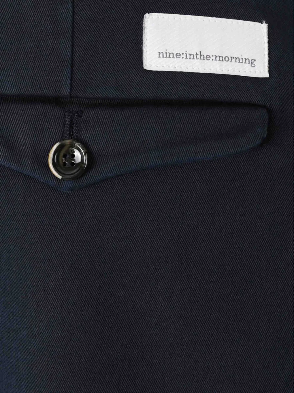 Nine In The Morning Button-fastening Cotton Trousers In Black