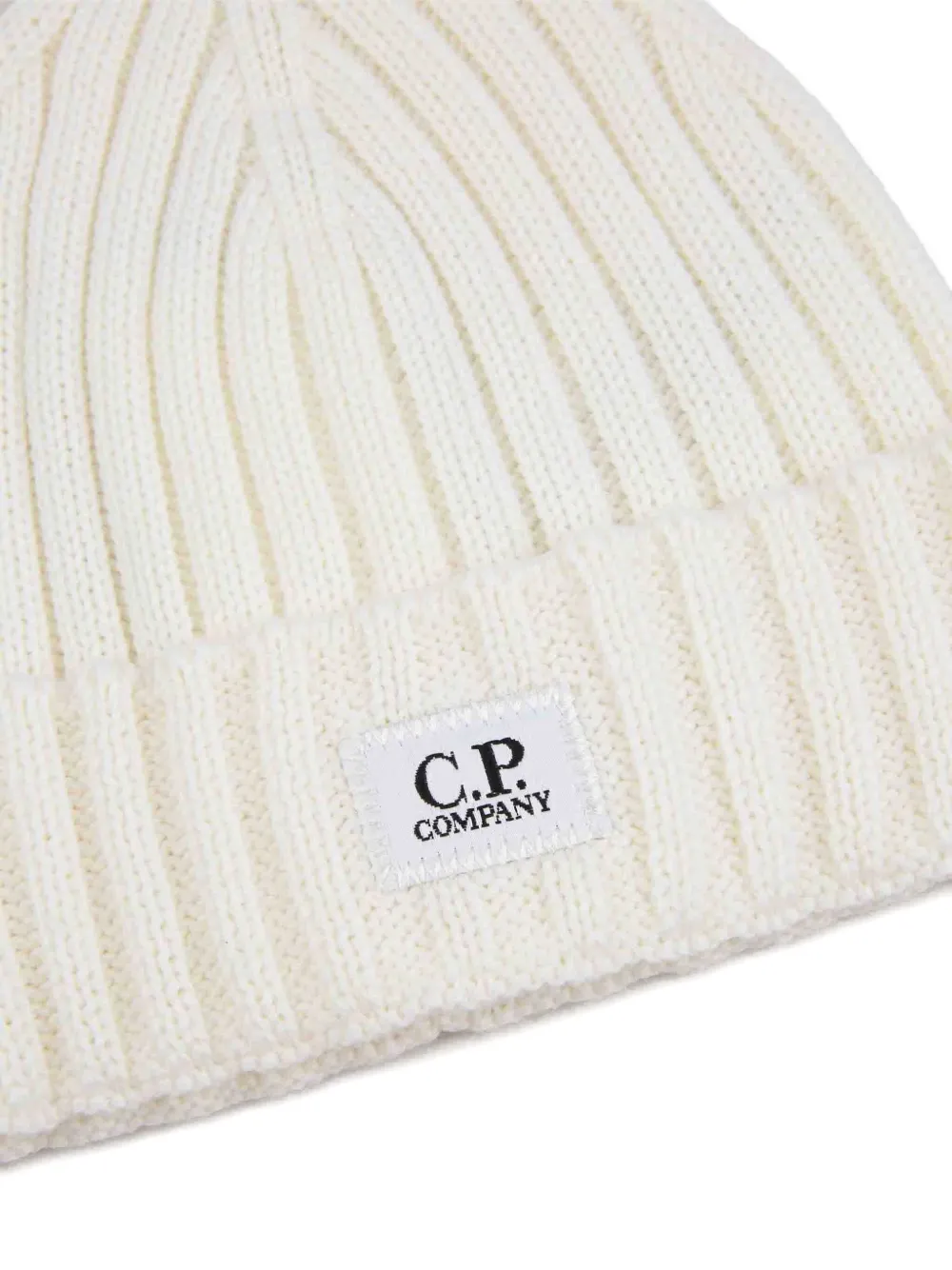 C.P. Company Muts met logoplakkaat Wit