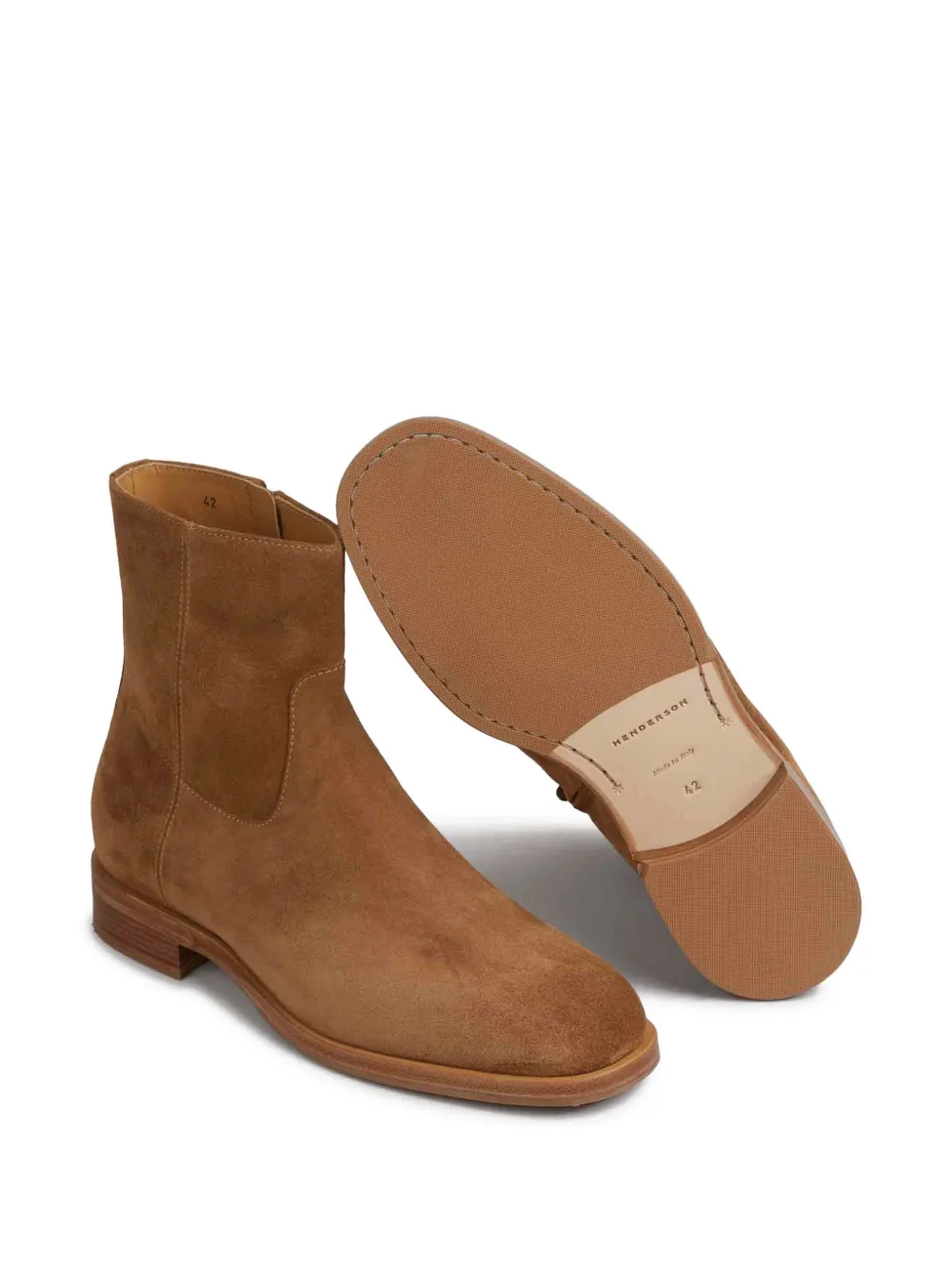 Henderson Baracco Suède laarzen met rits Bruin
