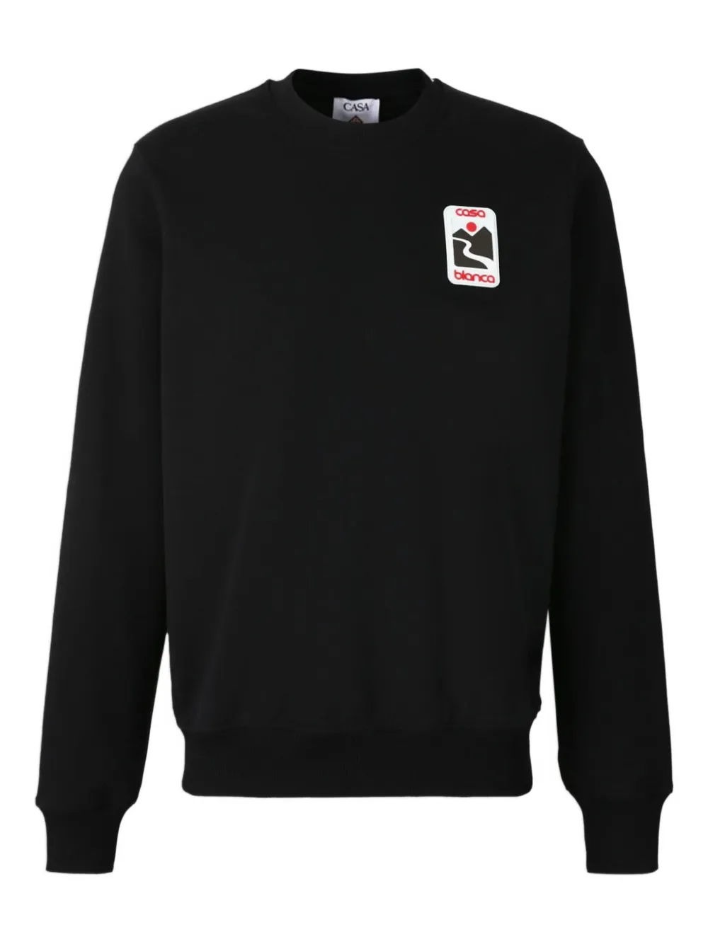 Casablanca logo-patch sweatshirt - ブラック Casablanca logo-patch sweatshirt - ブラック