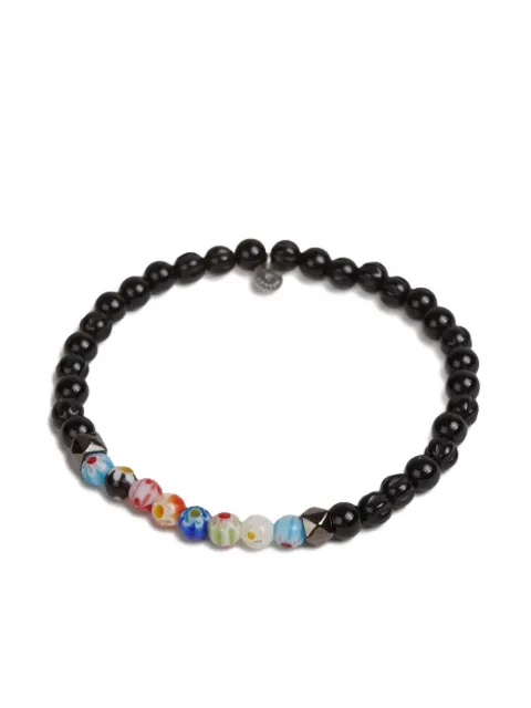 Tateossian pulsera de acero con cuentas