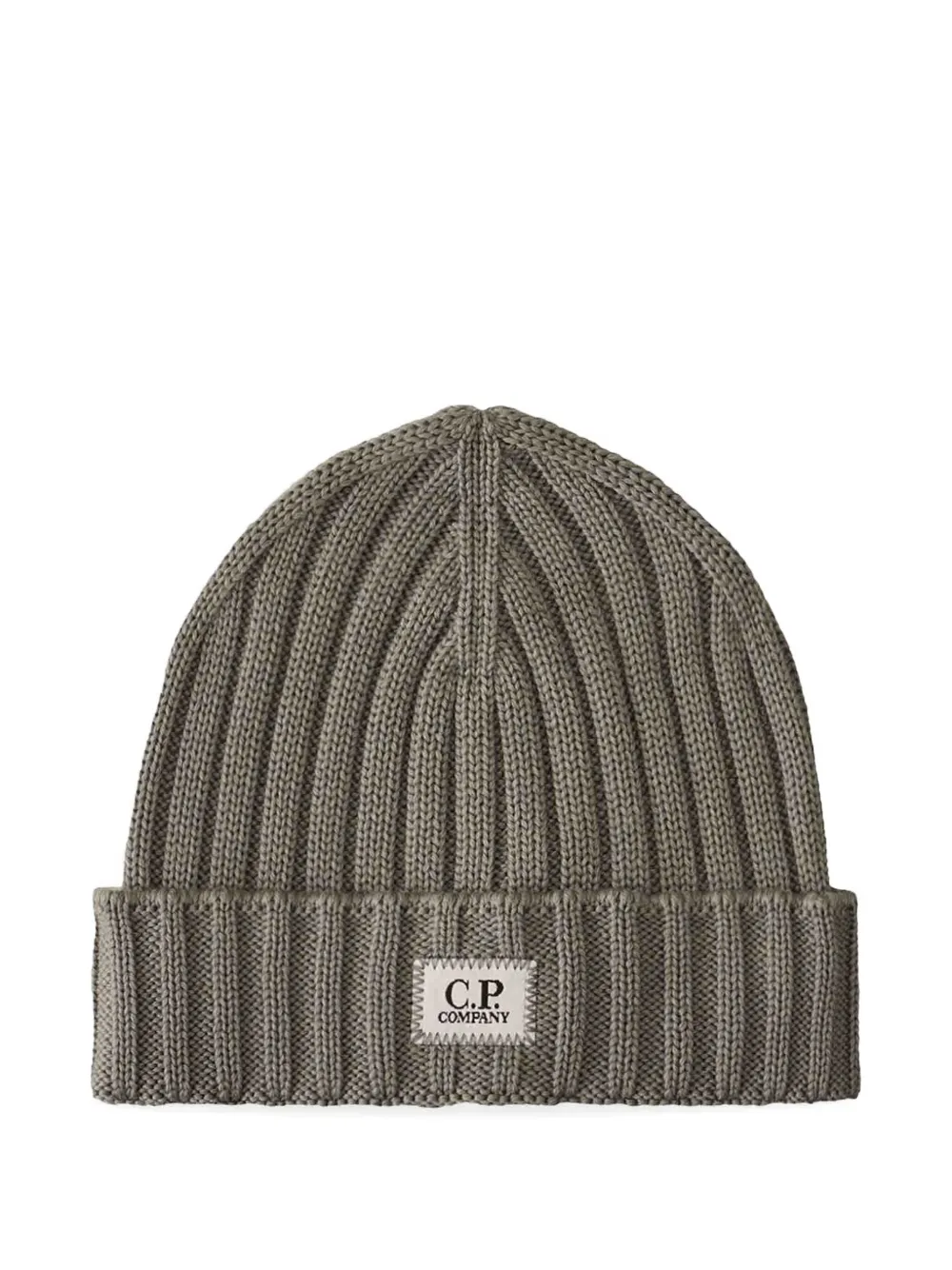 C.p. Company Ribbed Cotton Beanie Hat In Brown