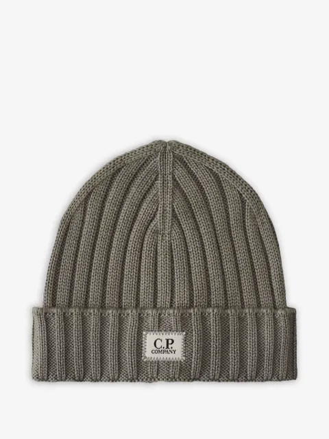 C.P. Company bonnet en maille côtelée