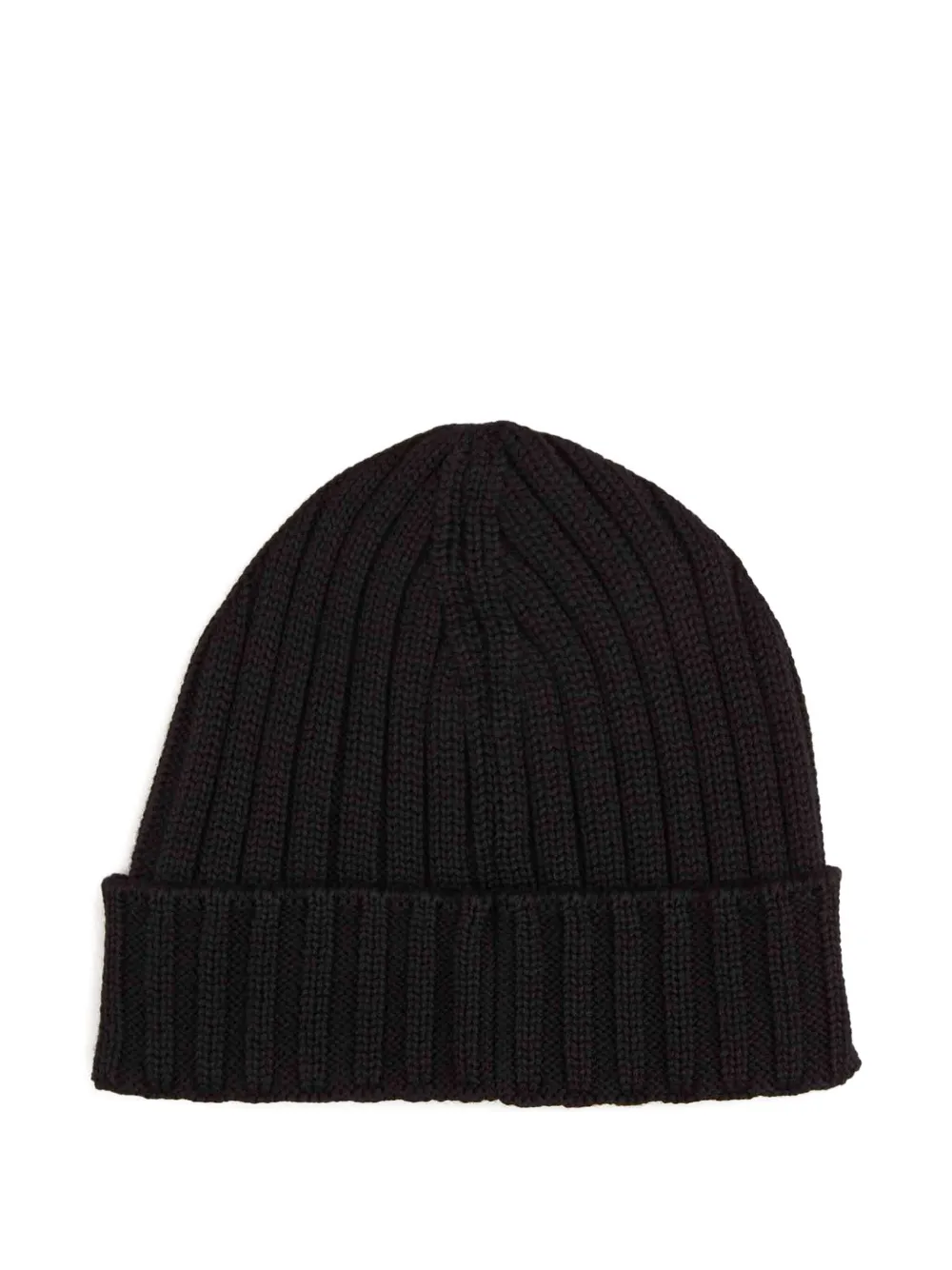 C.P. Company ribbed logo beanie hat - Zwart