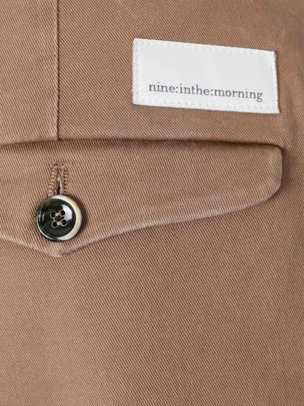 Nine In The Morning Button-fastening Cotton Trousers In Brown