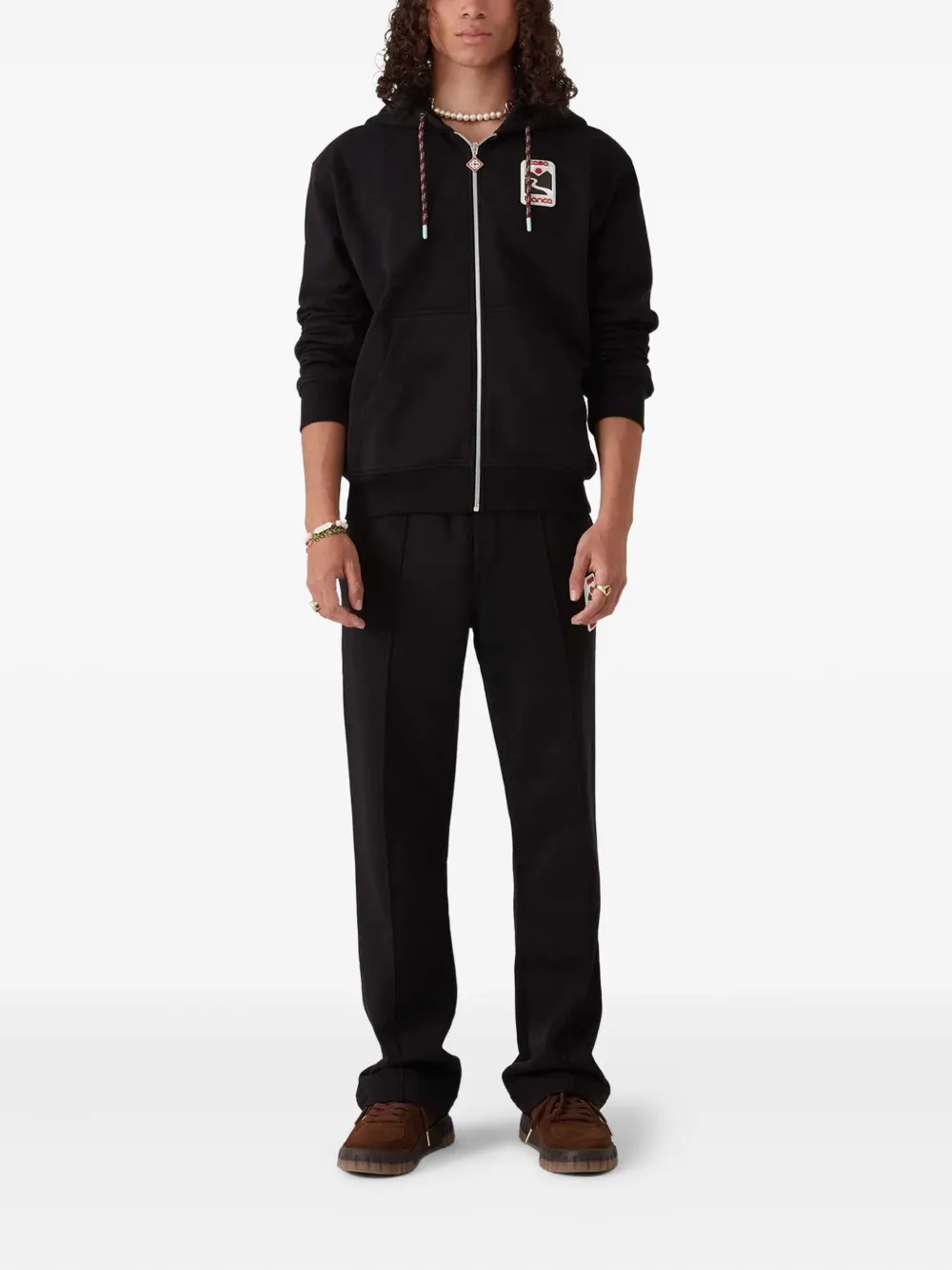 Casablanca logo-patch zip-up hoodie | Hoodies | Image 2