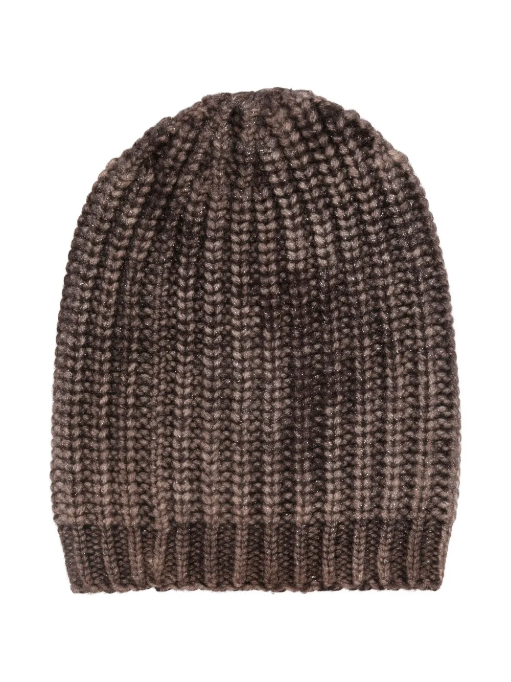 Avant Toi Ribbed Metallic-threading Beanie In Gold