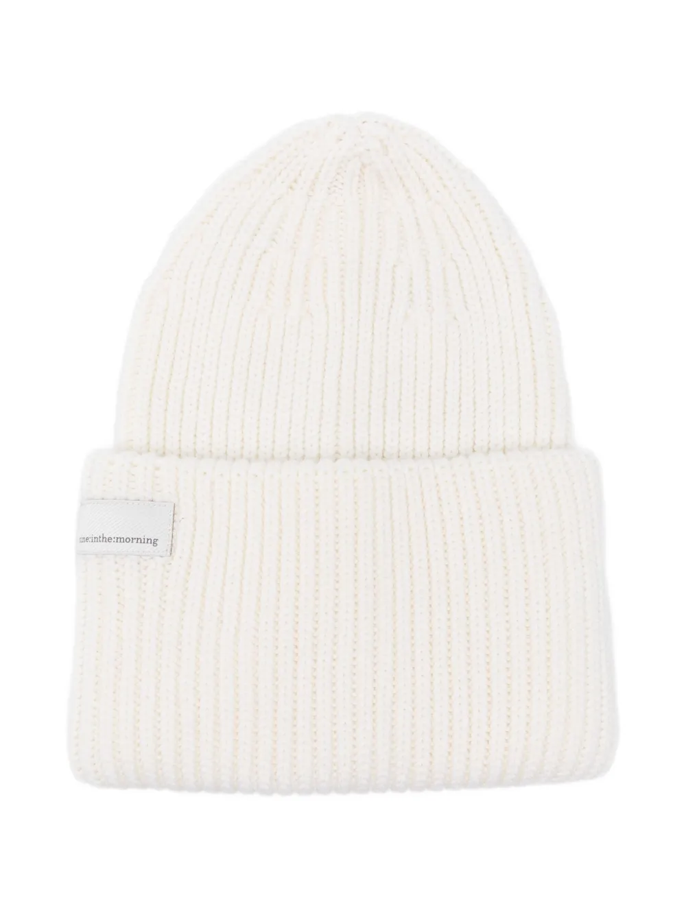 Nine In The Morning Ribbed Wool Beanie In Neutral