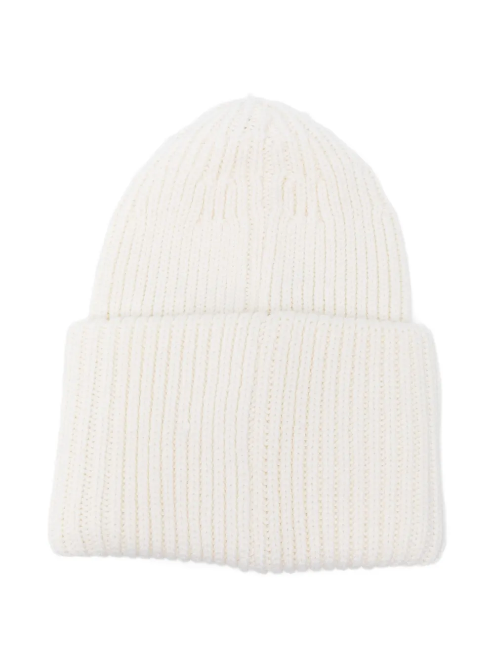 Nine In The Morning Ribbed Wool Beanie In White