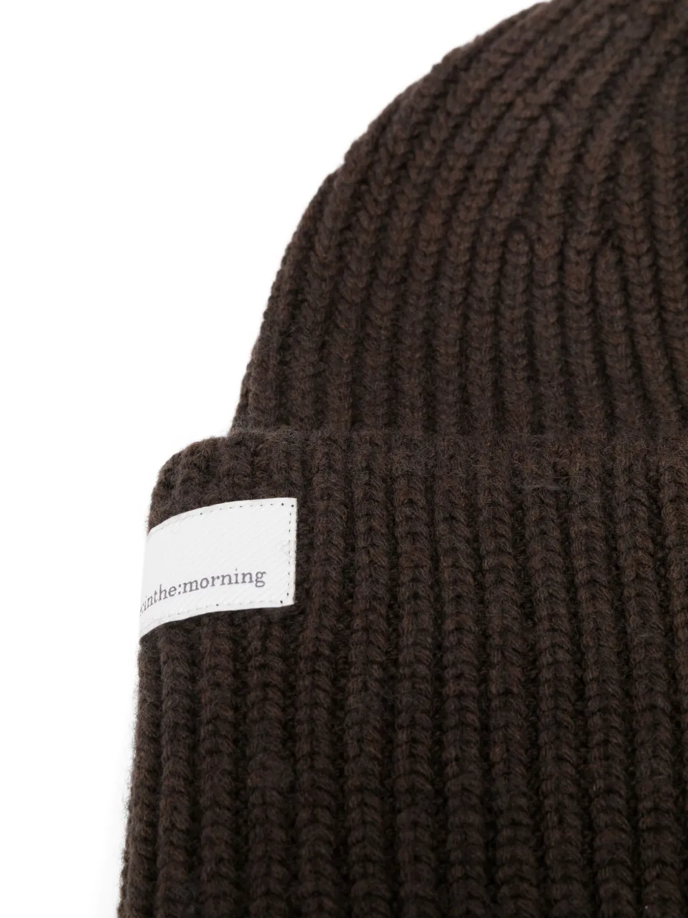 Nine In The Morning Ribbed Wool Beanie In Brown