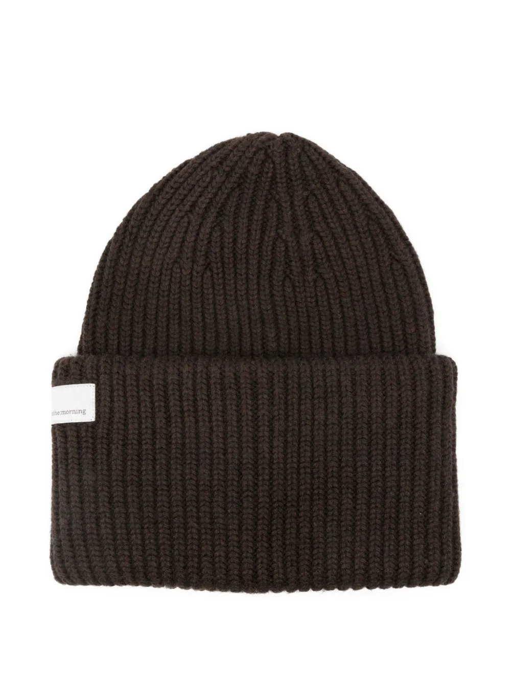 Nine In The Morning Ribbed Wool Beanie In Brown