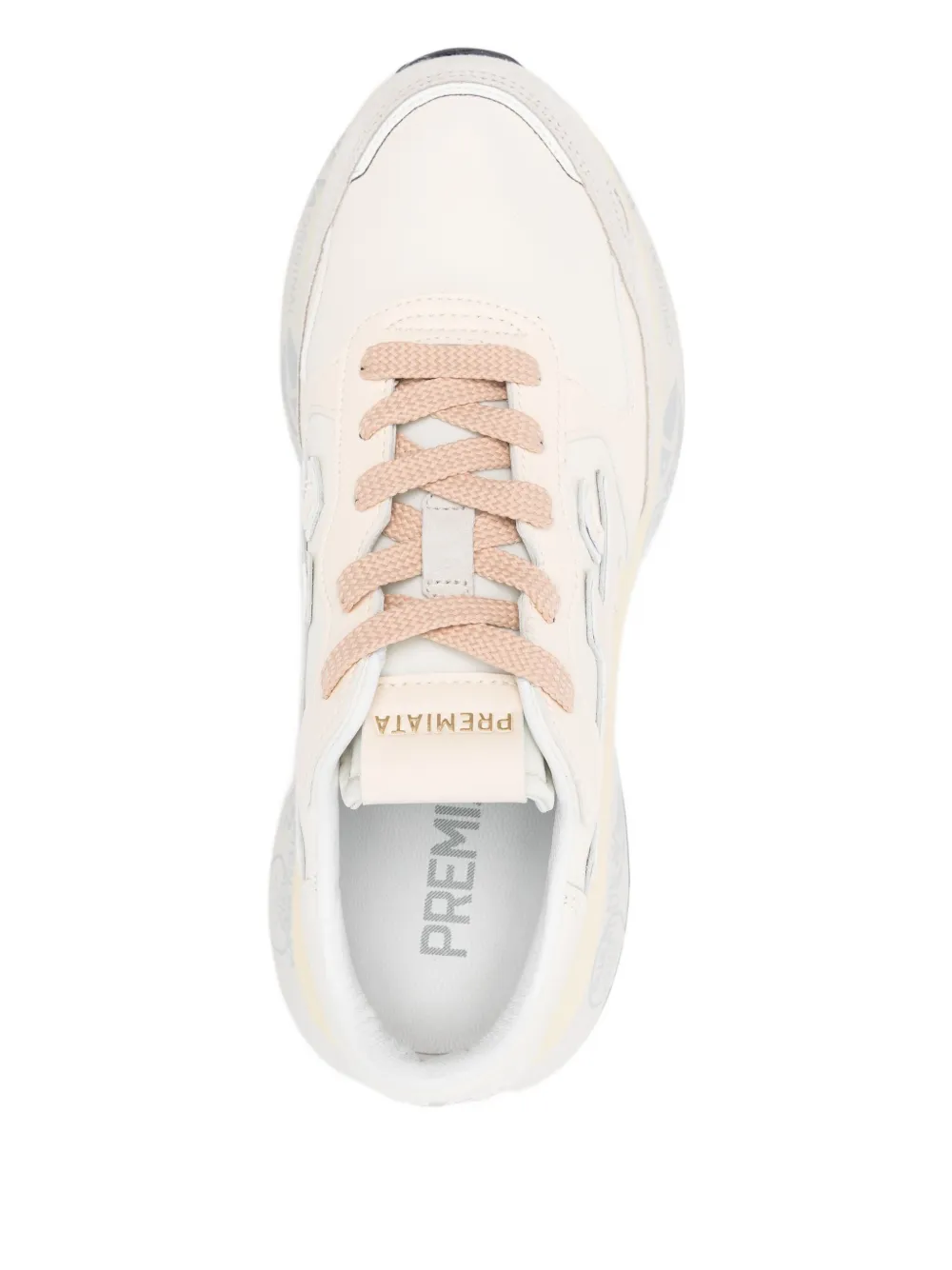 Premiata leather panelled sneakers Neutrals