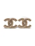 CHANEL Pre-Owned 2017 CC Mark rhinestone earrings - Gold