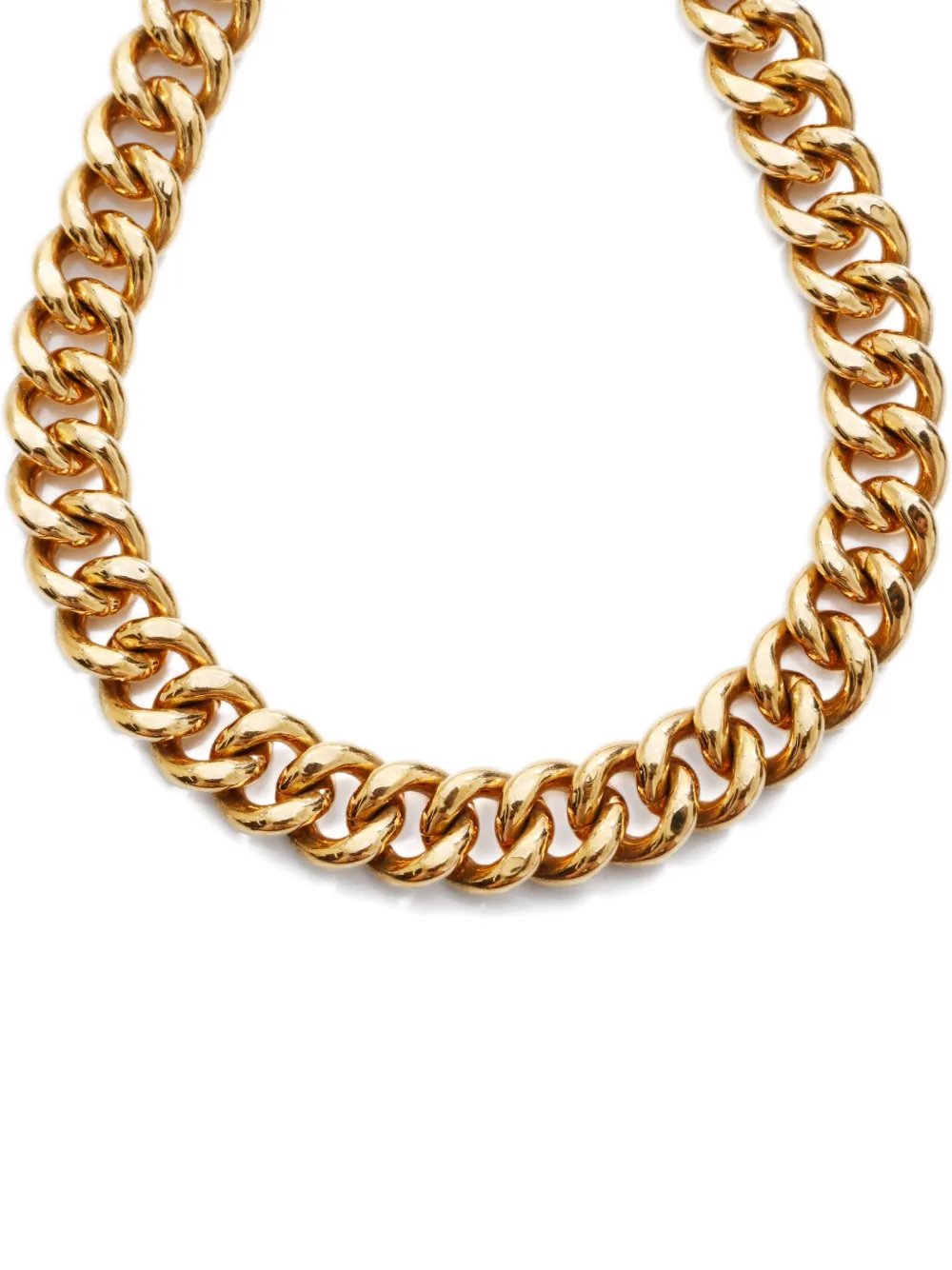 Pre-owned Chanel 1995 Cc Mark Chain Choker In Gold