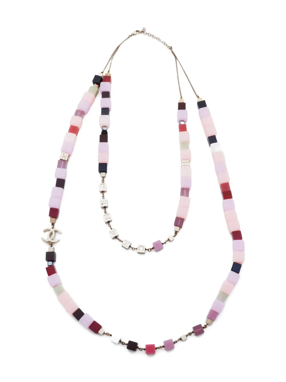 CHANEL Pre-Owned 2009 ビーズ ネックレス - ピンク