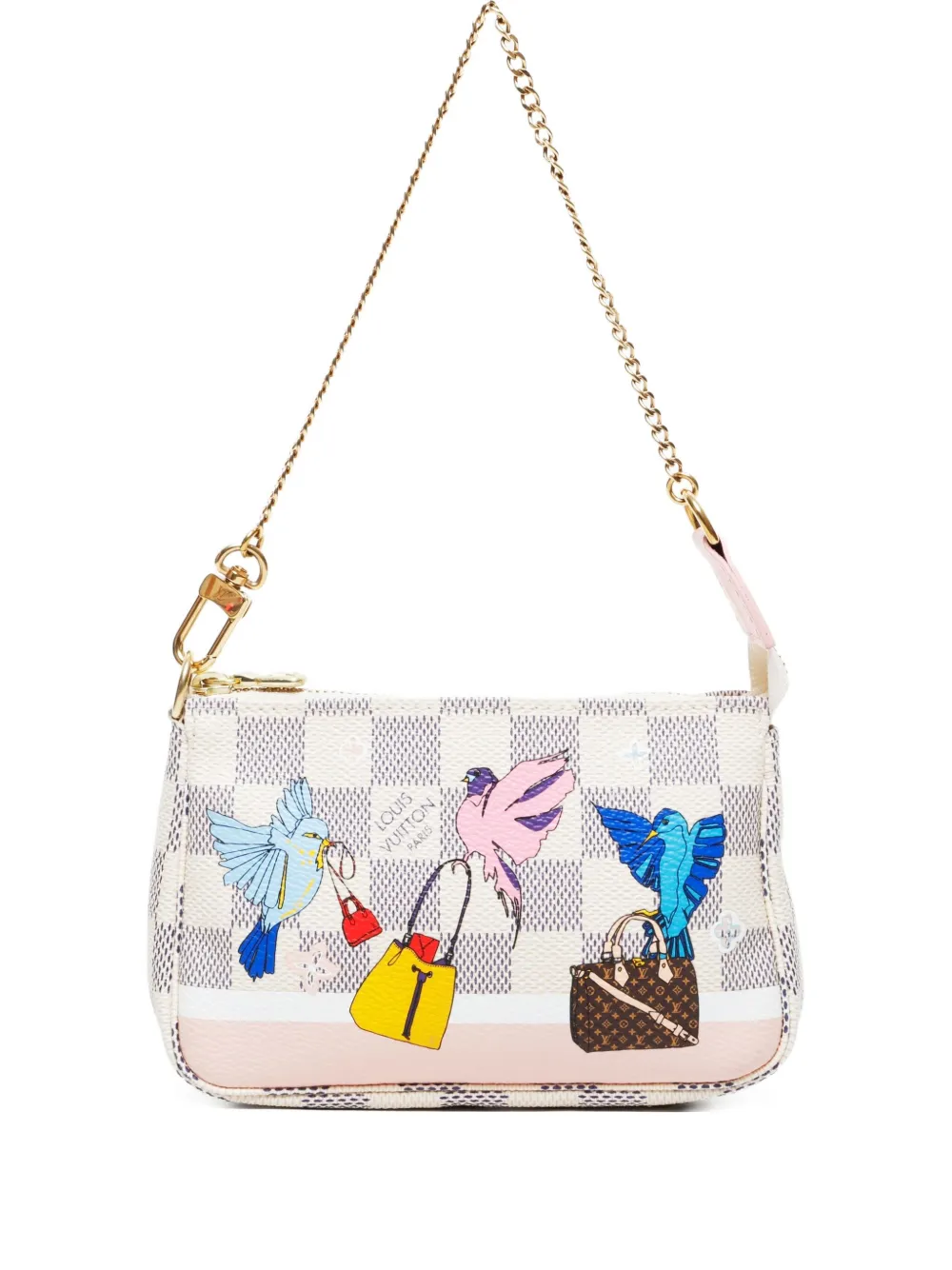 Louis Vuitton Pre-Owned 2018 ダミエ アズール ショルダーバッグ - ホワイト Louis Vuitton Pre-Owned 2018 ダミエ アズール ショルダーバッグ - ホワイト