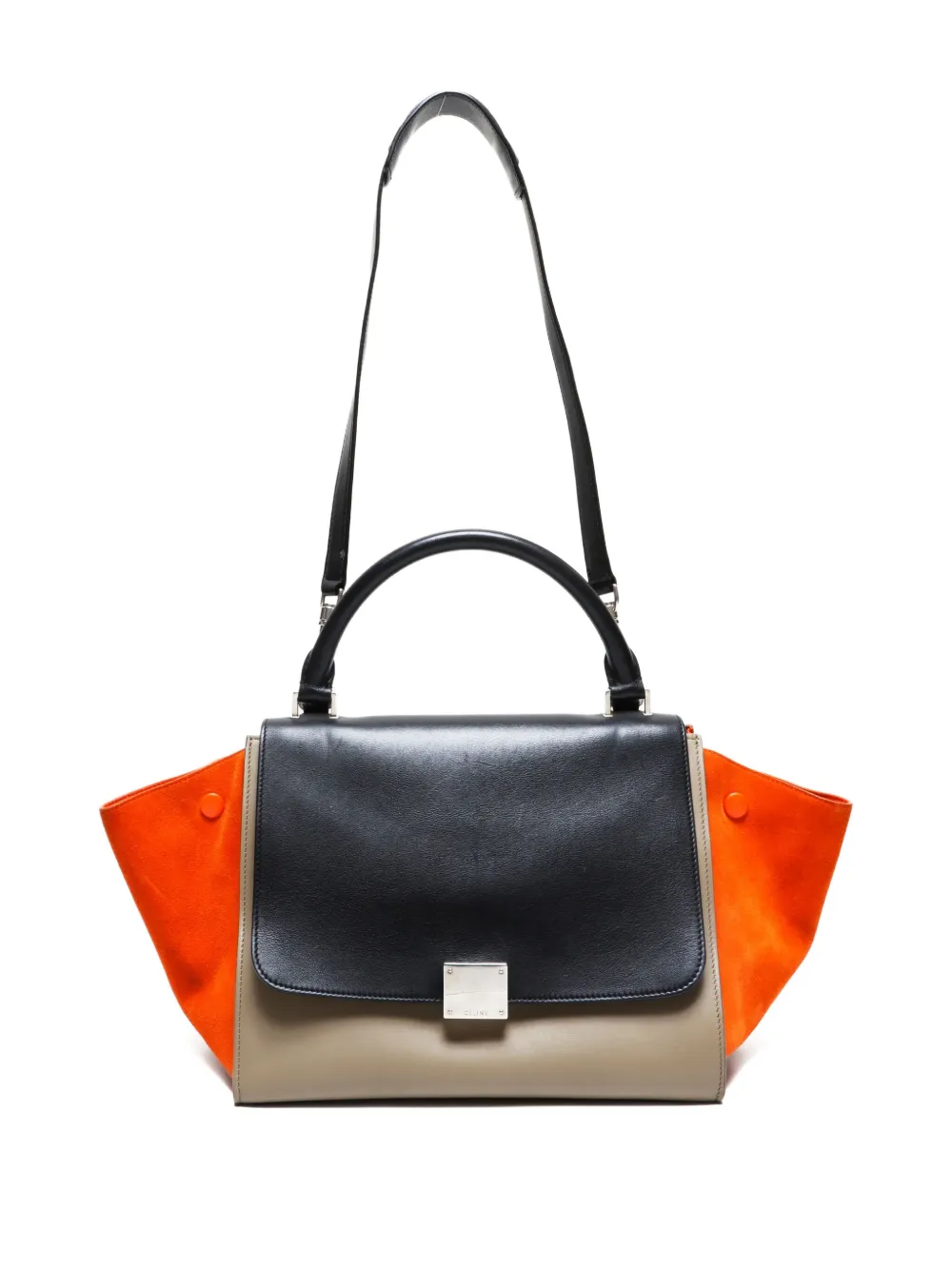 Pre-owned Celine 2000-2015s Trapeze Tote Bag In Brown