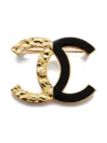 CHANEL Pre-Owned 2024 interlocking-CC brooch - Gold