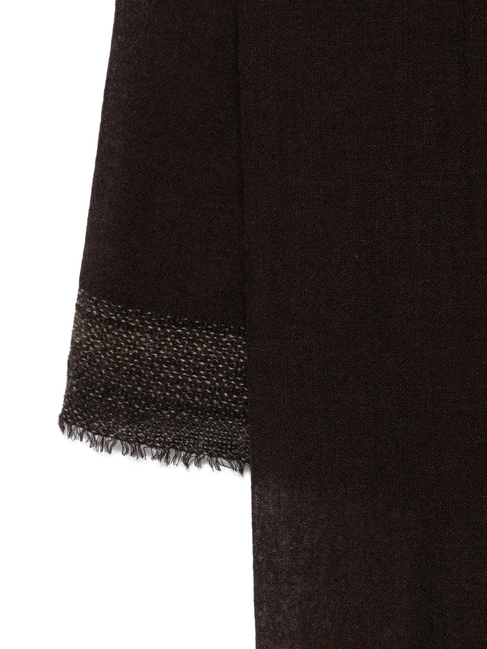 Faliero Sarti fringed scarf - Zwart