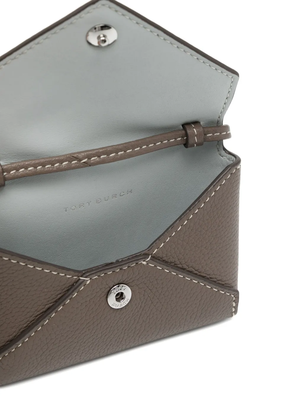 Tory Burch Lanyard Cardholder In Brown