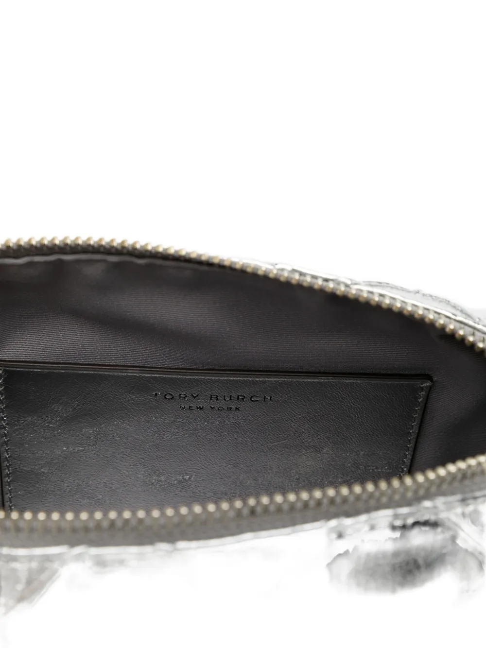 Tory Burch Fleming Soft Metallic Crossbody Bag In Silver